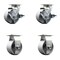 Service Caster Tool Box Caster Wheel Set 4'' Semi Steel Cast Iron Swivel Casters, 4PK TOOL-SCC-20S420-SSB-TLB-2-R-2 - alternate 1